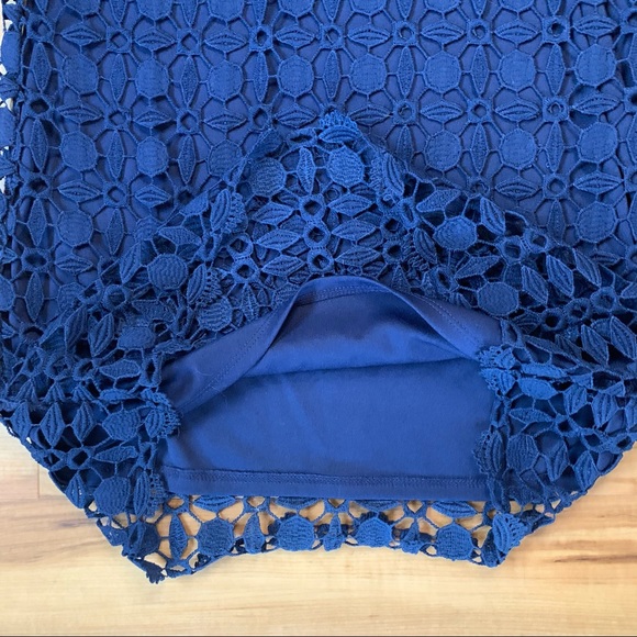 Monteau Women’s High Neck Crochet Overlay Dress, Size XS - Picture 2 of 11